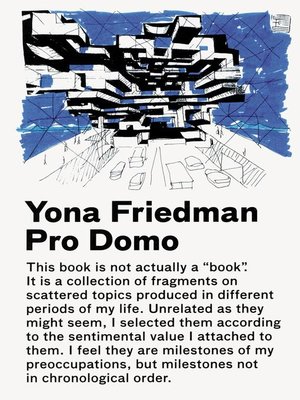 cover image of Yona Friedman / Pro Domo